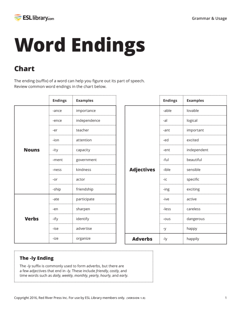 english words that end with x