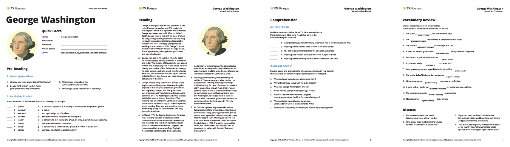 English Lesson Plans For Presidents Day Blog Esl Library